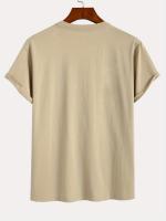 Camiseta 100% algodón con estampado de piña para hombre, camiseta informal de manga corta con cuello redondo, ropa de hombre para exteriores - details 4