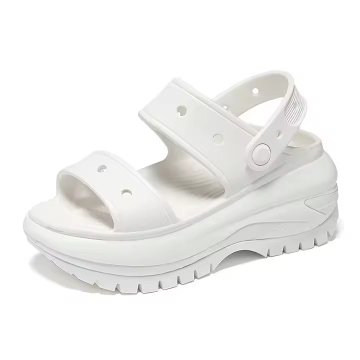 Nimbus Hole zapatos de hombre y mujer de verano negro, suela gruesa para exteriores, pisando mierda, bolsa de cabeza, zapatillas 2025, nuevas sandalias de aumento de altura - 1