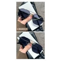 Nuevas gafas de sol rectangulares, gafas de sol envueltas con borde de moda de doble haz, gafas decorativas de Metal UV400 - details 10
