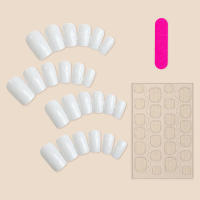 24 piezas, uñas blancas brillantes de alto brillo, encantadoras para amantes de las uñas y bloggers de belleza - details 2