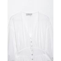 Moda clásica personalizada para mujer, mini vestido bordado calado - details 4