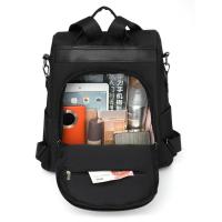 Mochila Multifuncional Antirrobo Para Mujer Casual Nylon Sólida Con Correa Desmontable Bolso Escolar De Moda Para Viajes - details 17