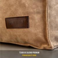 Reposapiés Salon de Lujo - [50x40x30 cm] Sofá Puf de Diseño con Relleno Incluido para Escritorio u Oficina - Taburete Bean Bag Silla Grande en Cuero Sintético Beige - details 3