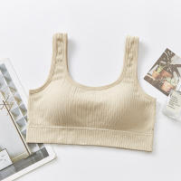 Top de Deportiva de Algodón para Mujer Sexy Lencería de Color Sólido Cómoda Ropa Exterior - details 19