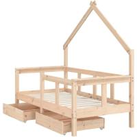 Estructura de Cama Infantil con cajones Madera de Pino 80x160cm - details 109