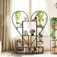 Estantería de Hierro Forjado de 2 Piezas Macetas de 6 Niveles con 2 Ganchos Soporte para Decoración de Sala Jardín Balcón - details 12
