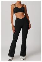 Pantalones de Yoga de Cintura Alta para Mujeres Ajuste Ajustado, Levantamiento de Cadera, Estilo Plumedo Ideal para Yoga y Fitness Material de Nylon - details 32