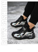 Zapatos deportivos de invierno para niños, zapatillas impermeables de cuero Pu para niños, zapatos antideslizantes para correr, botas cálidas de piel, zapatos de Trekking - details 21