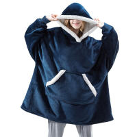 Manta de Sudadera con Capucha de Vellón Sherpa de Alta Calidez Tamaño Grande para Adultos - details 8
