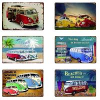 Cartel de chapa Retro Camper Summer Bus, cartel de placa de Metal para Bar, playa, cafetería, pintura decorativa Vintage - details 6
