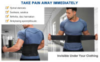 Cinturón de soporte Lumbar ajustable para espalda, correa de cintura transpirable para alivio del dolor de espalda baja, escoliosis, hernia de disco, ciática - details 1
