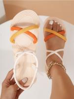 Sandalias de suela plana para mujer, zapatillas geniales, cuerda de cáñamo de imitación, suela de cáñamo falso, tira de franela, zapatillas cruzadas - details 7