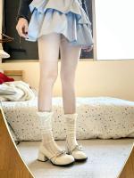 Año nuevo chino niña boca ligera plata palabra cinturón solo zapatos mujer primavera hada viento arco Mary Jane zapatos - details 5