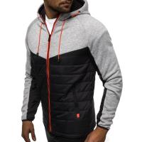 2025 Suéter casual con capucha para hombre, chaqueta con costuras, color a juego, estilo - details 4