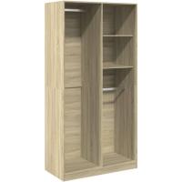 Armario de madera contrachapada color Roble 100x50x200 cm, Armarios Dormitorio, Armario Ropero, Roperos de Dormitorio, Armario para Habitación - details 2