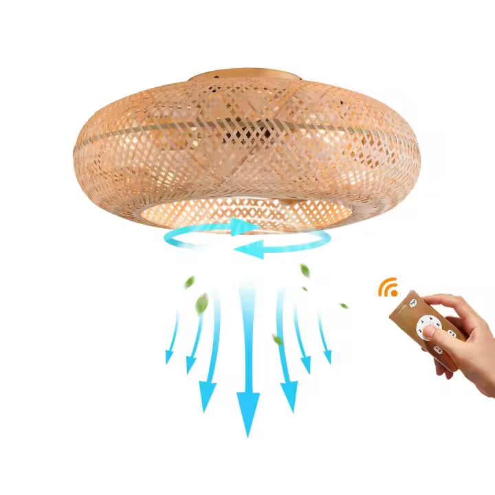 Ventilador de techo LED moderno, lámpara de araña regulable con Control remoto, 20 pulgadas - 1