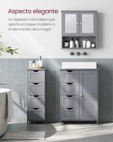 Armario de Baño Moderno Blanco 4 Cajones, 30 x 30 x 82 cm Ideal para Sala de Estar, Cocina, Comedor - details 35