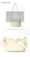 Bolso bandolera para mujer, mochila de hombro de alto valor, bolso de hilo bordado con rombos, bolso portátil de gran capacidad - details 4