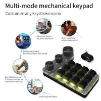 Programming ro Custom Keyboard 12 3 Knobs RGB 18 Character One Key Password Copy Paste nical Hotswap Keypad - details 1