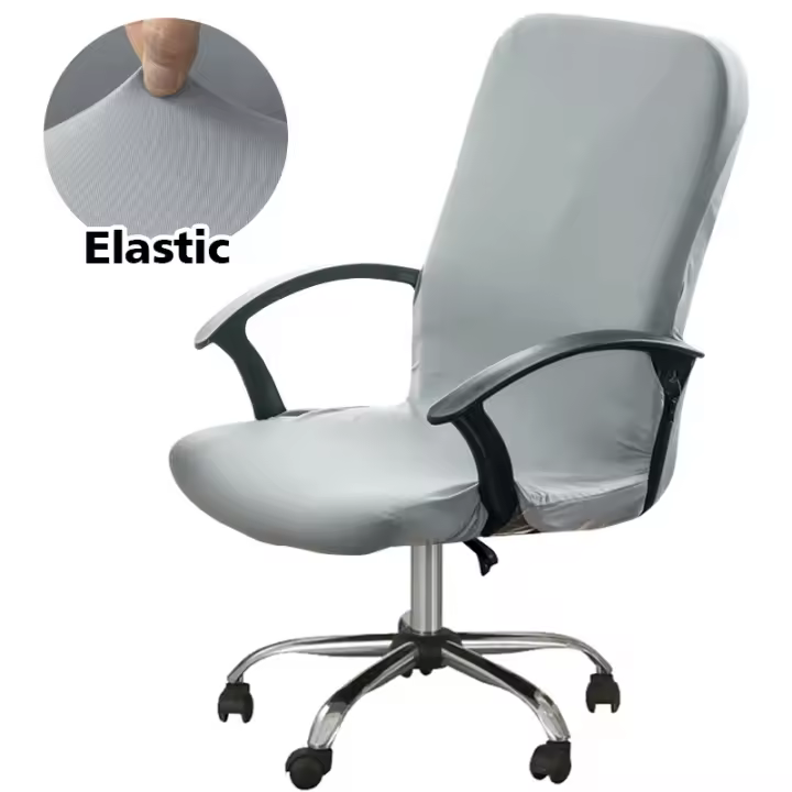 Funda extraíble para silla de oficina, material de poliéster, anticontaminación, con cremallera, tamaño S/M/L, para casas y hoteles - 1