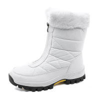 Botas largas de algodón para mujer, nueva moda informal, tela de paraguas apilada, calidez y espesor en moda de invierno, tela, - details 0