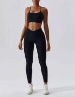 Conjunto de yoga sin costuras de 2 piezas para mujer, sujetador para gimnasio y correr, ropa deportiva, body, sujetador deportivo - details 56