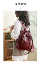 Mochila De Cuero pu para mujer, bolso de hombro femenino, mochila de viaje vintage, mochila de trabajo informal, regalo - details 13