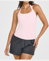 Top de yoga con cuello halter y almohadillas incorporadas para el pecho, sin mangas2025Top de fitness de verano, ropa interior para mujeres - details 2