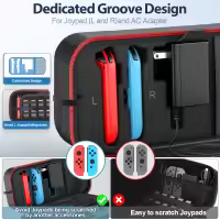 -Bolsa de almacenamiento grande para Nintendo Switch, estuche protector de transporte portátil, antiarañazos, impermeable, EVA, bolsa de viaje - details 4