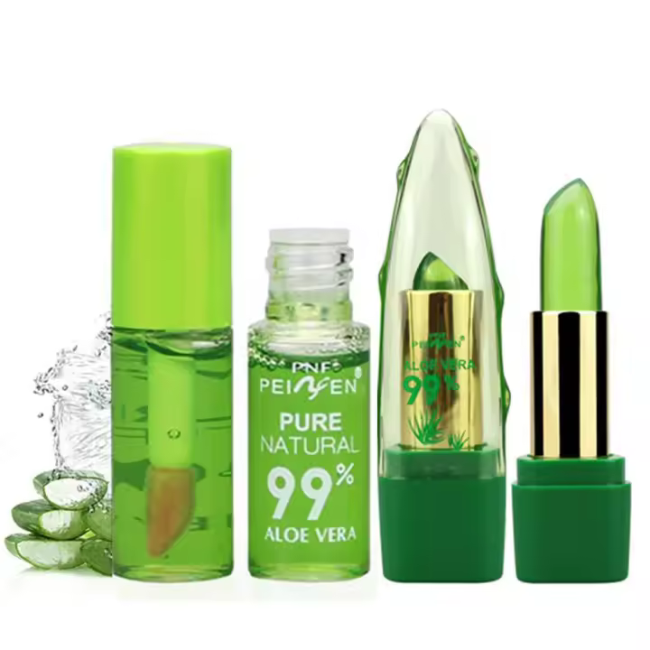 Gloss Labial de Aloe Vera Color Mágico que Cambia Hidratante, Nutritivo, Cuidado de Labios - 1