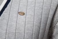 Chaqueta de punto de tendencia de suéter de manga larga con cuello en V para hombre de otoño e invierno - details 29