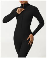 Traje de Yoga de Manga Larga con Cremallera Fitness One-piece de Alta Resistencia, Secado Rápido, Transpirable Camiseta Deportiva para Mujeres Primavera/Verano - details 10