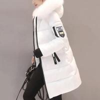Moda mujer invierno algodón abrigo Parka grueso acolchado relleno con capucha longitud media cálido Zip Up Slim señora abajo abrigo largo - details 9