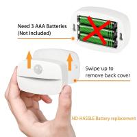 Luz LED nocturna para interiores con Sensor de movimiento, luces con pilas para pasillo, escalera, baño, armario y dormitorio - details 14