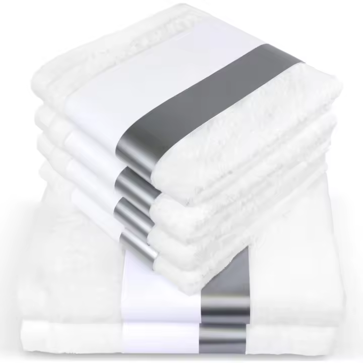 Juego de Toallas Premium de 6 Piezas Toallas de Algodón Natural Suaves y Absorbentes - 1