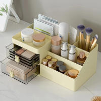 Caja de almacenamiento de papelería de escritorio con 10 compartimentos, 2 cajones, bonito conejito, organizador de cajones para cosméticos, decorativo de gran capacidad - details 7