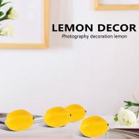 20 Piezas de Limones Artificiales Limones Falsos Limones Falsos Frutas en Amarillo 3 Pulgadas de Largo X 2 Pulgadas de Ancho - details 2