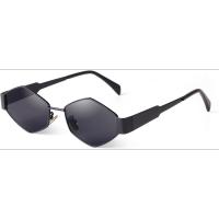 Gafas de sol para mujer, vintage, estrechas, hexagonales, montura de metal, retro, UV400 - details 10