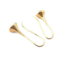 Latón color oro de 18 quilates, compatible con cuentas de medio agujero con ganchos de medio pasador para pendientes, joyería de alta calidad, accesorios para manualidades. - details 63
