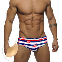 Jessborn-Calzoncillos de natación para hombre, traje de baño a rayas de flamenco, pantalones de natación de cintura baja a la moda, ropa de playa para adultos, primavera caliente - details 0