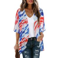 Verano largo wy Cover Up Tops Kimono Cardigan abrigo prendas de vestir blusa Bohemian Bikini Hawaii gasa camisa fiesta en la playa - details 3