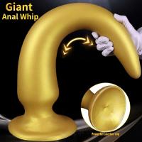 Leten Super largo de silicona Buttplug ventosa enorme Dilatador consoladores anales Butt Plug masaje de próstata juguetes para adultos para parejas - details 3