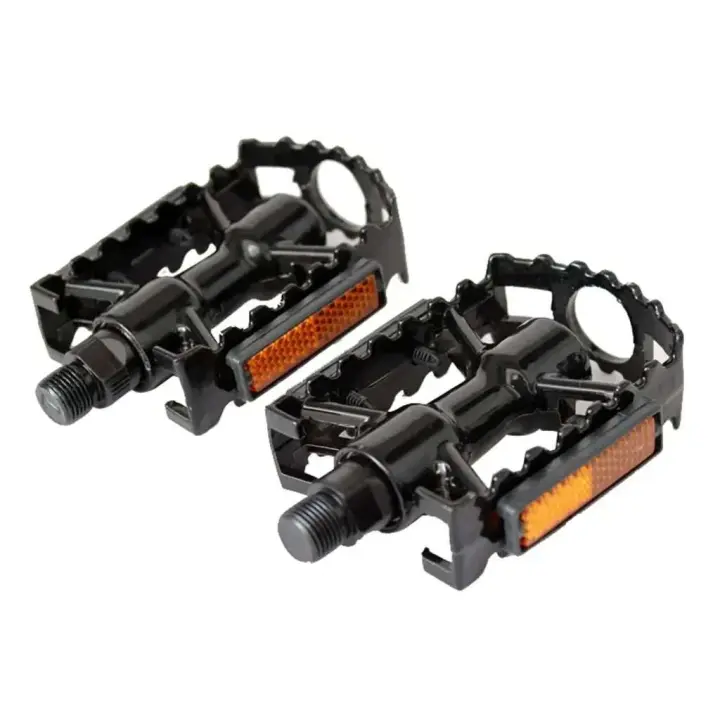 Pedales de Aleación de Aluminio Ligeros Antideslizantes, Luz Reflectante para Bicicletas de Montaña y Carretera Esencial - 1