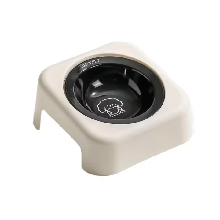 Cuenco protector de cerámica para el cuello de cachorros, protección para el cuello, antivuelco, comida para gatos, cuenco de agua, cuenco OVNI de dibujos animados sin estrés - 1