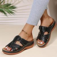 Sandalias de Cuña Premium Ortopédicas para Mujeres 2024 Punta Abierta Vintage Antideslizante Cuero Casual Plataforma Retro Zapatos 35-43 - details 12