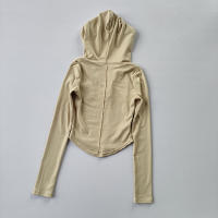 Sudadera Deportiva con Capucha Top Corto Ajustado Hilo Seco Moda de Yoga y Correr - details 10