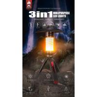 Linterna LED 3 en 1 para exteriores, lámpara de carga tipo C para acampar al aire libre, luz LED de ambiente impermeable de 2000mAh para pesca y exploración - details 0