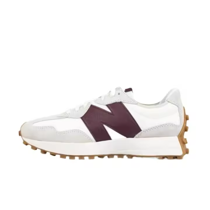 【Tienda oficial】 NB 327 KA Blanco gris rojo Zapatos deportivos para hombre apliques LETEN - 1