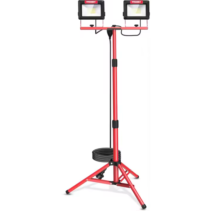 Trabajo 120W, Construcción, 14000LM, Foco LED para Obras con Trípode Telescópico, 1.75 M, 360 ° Giratorio, Cable 3M para Obras de Construcción en Interiores y Exteriores - 1