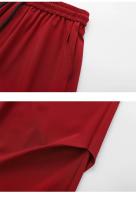 Pantalón plisado lateral de moda Pantalones casuales Pantalones rectos sólidos de cintura elástica para hombres Pantalones sueltos de seda de hielo de secado rápido Pantalones diarios - details 10